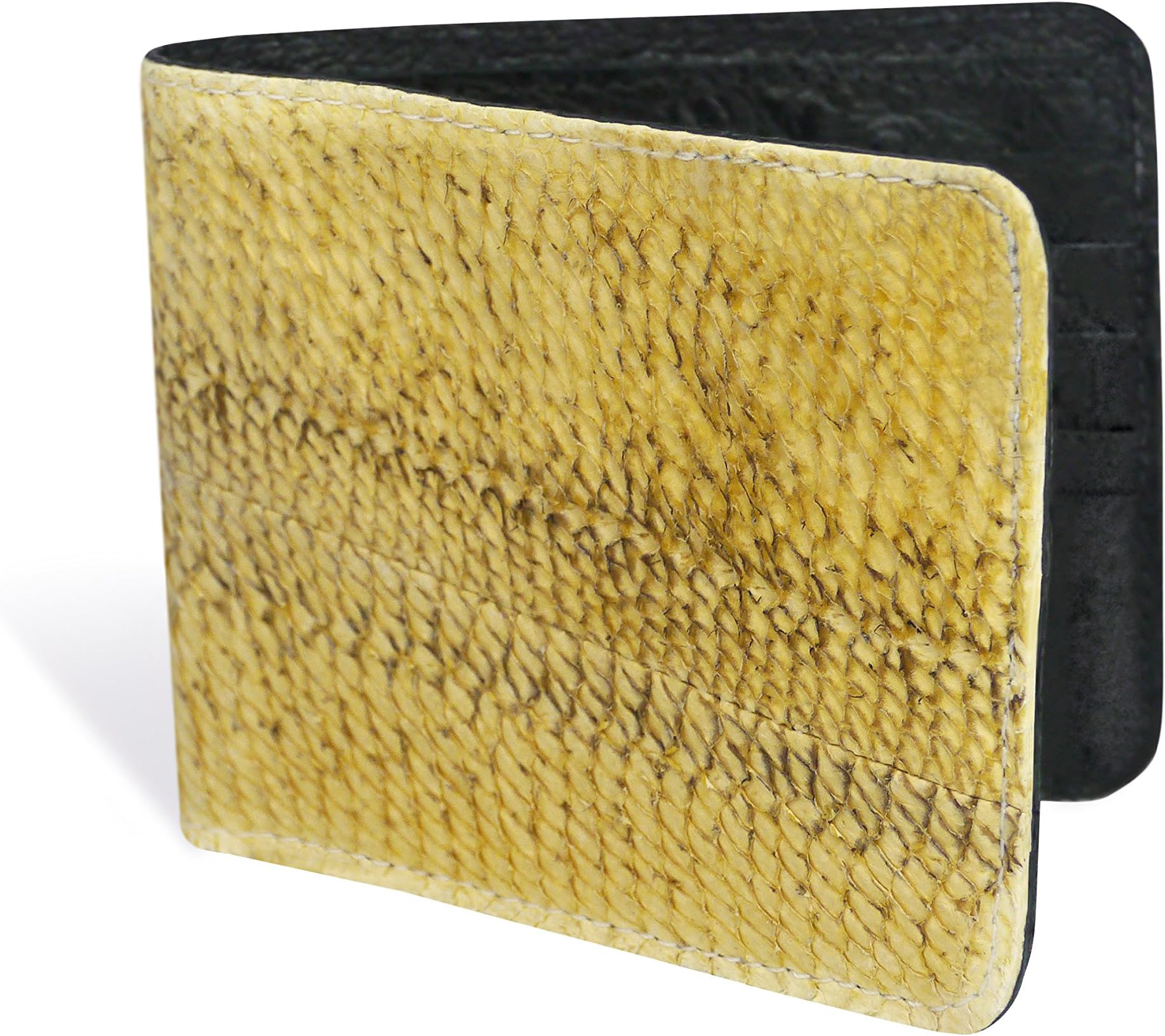 REAL Walleye Fish Leather Wallet | Natural Tan