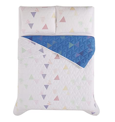 CRAYOLA Ensembles Pem linge de lit double à motif triangle brodé moderne - 6