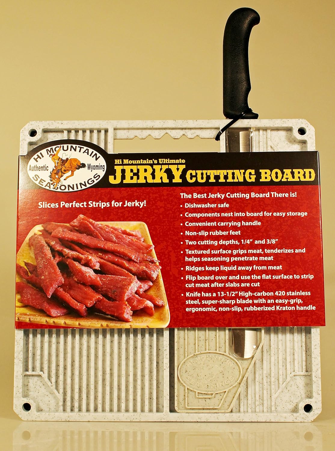 HI Mountain's Ultimate Jerky Cutting Board & Jerky Knife