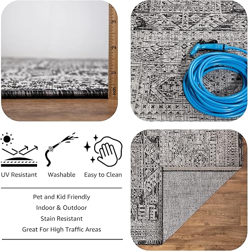 Miniatura 5 de Keen Home Design Alfombra moderna para exteriores, lavable de 5 x 8 pies, para interiores y exteriores, para patio, cocina, balcón, playa, jardín,