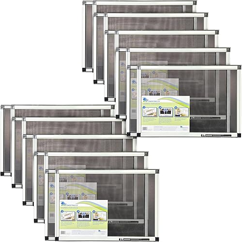 Miniatura 9 de Fenestrelle Pantalla Extensible para Ventana – 10″ H × 19″–36″ W Horizontal, Pantalla para Ventana Ajustable de 2 Direcciones con Malla de Fibra