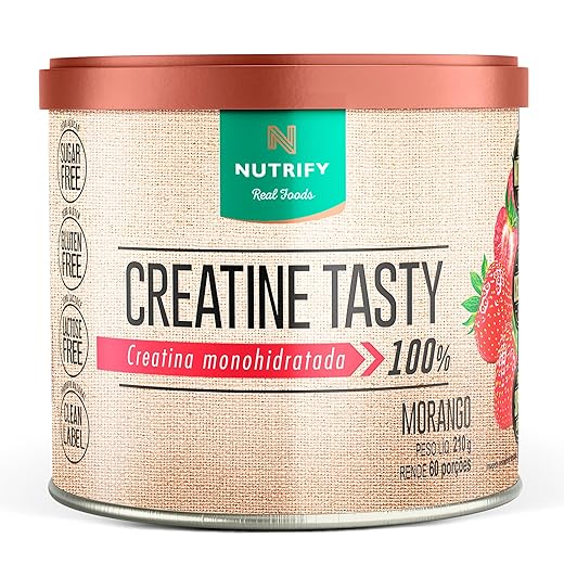 Nutrify - Creatine Tasty Limonada 210 g - Alta Pureza e Performance - Sabor Morango