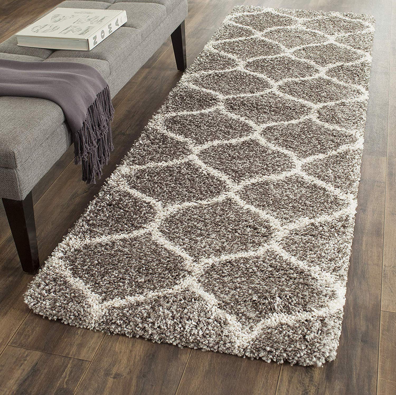 AaHo Decor Woolen Carpets and Runner (2ft x 5ft = Runner, Silver) (B08572BXBG) Amazon Price History, Amazon Price Tracker