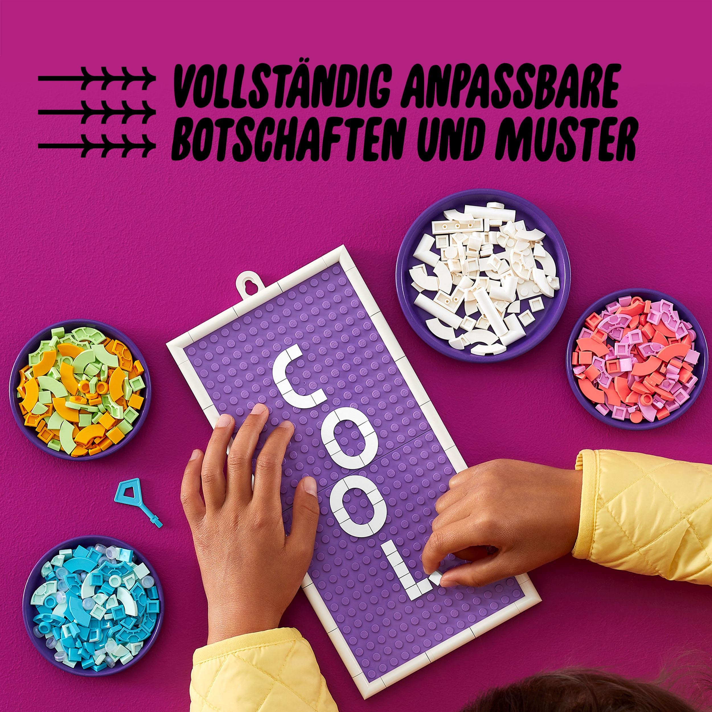 LEGO 41951 DOTS Message Board, DIY Kinderzimmer-Deko, Mosaik Bastelset für Spielzeug Türschild und Letter Board für Kinder
