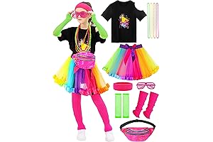 SOMSOC - Embracing the Groovy Vibes: A Luminous Collection of 80s Neon Accessories for Girls