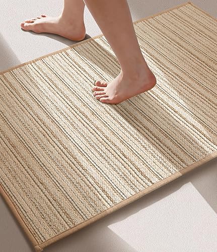 Miniatura 20 de YIHOUSE Alfombras de Baño 17x24 - Alfombra de Baño Pequeña Antideslizante de Secado Rápido Absorbente, Alfombras de Baño Delgadas que Caben Debajo