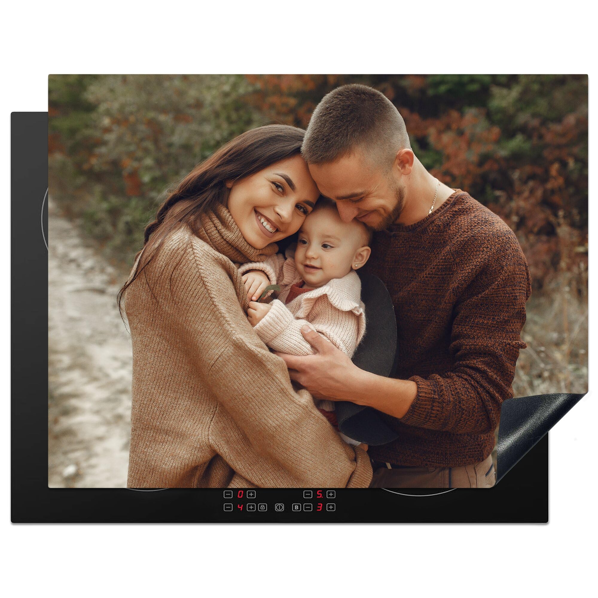 KitchenYeah© Protection Plaque Induction Personnalisé 51.6L x 57.6B cm Votre Photo - Protege Deco Cuisine Vitroceramique Pour Cache Protège De Cuisson Accessoires