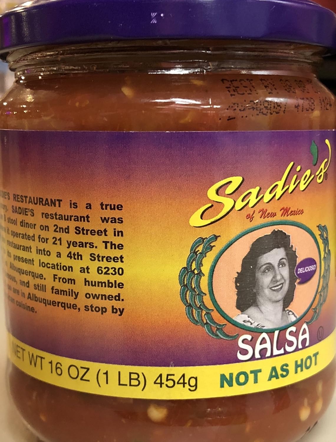 SADIE'S OF NEW MEXICO NOT AS HOT SALSA, 16 OZ (PACK OF 6)