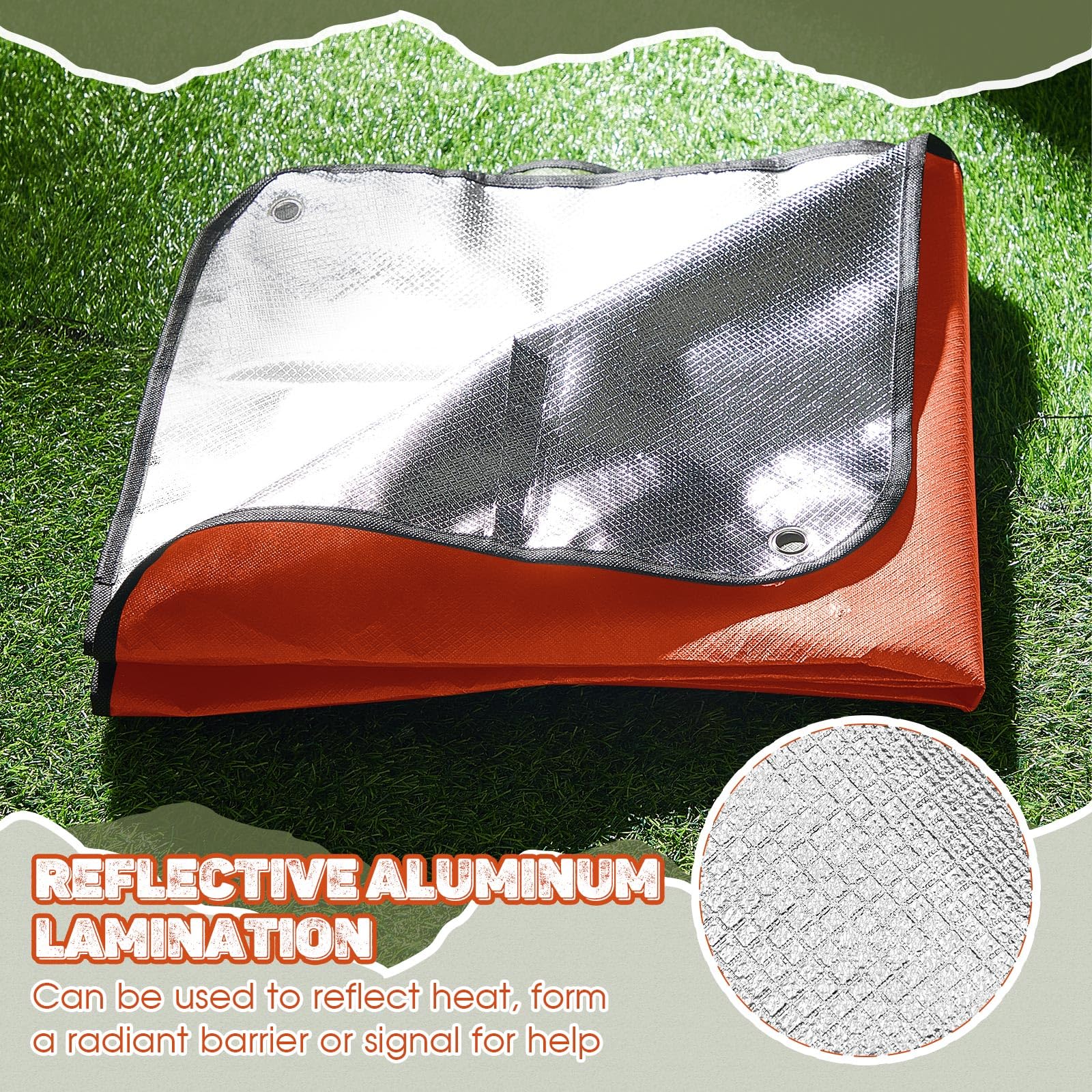 Amazon.co.jp: Kingdder 高耐久断熱タープ緊急ブランケット サバイバル