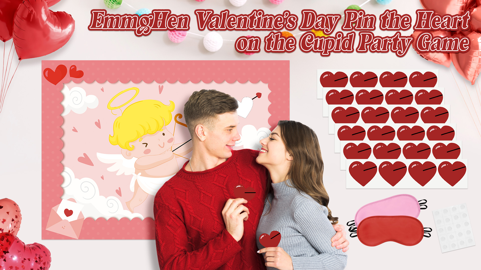 Amazon.com: EmmgHen Pin The Heart On The Cupid Arrow Game Large