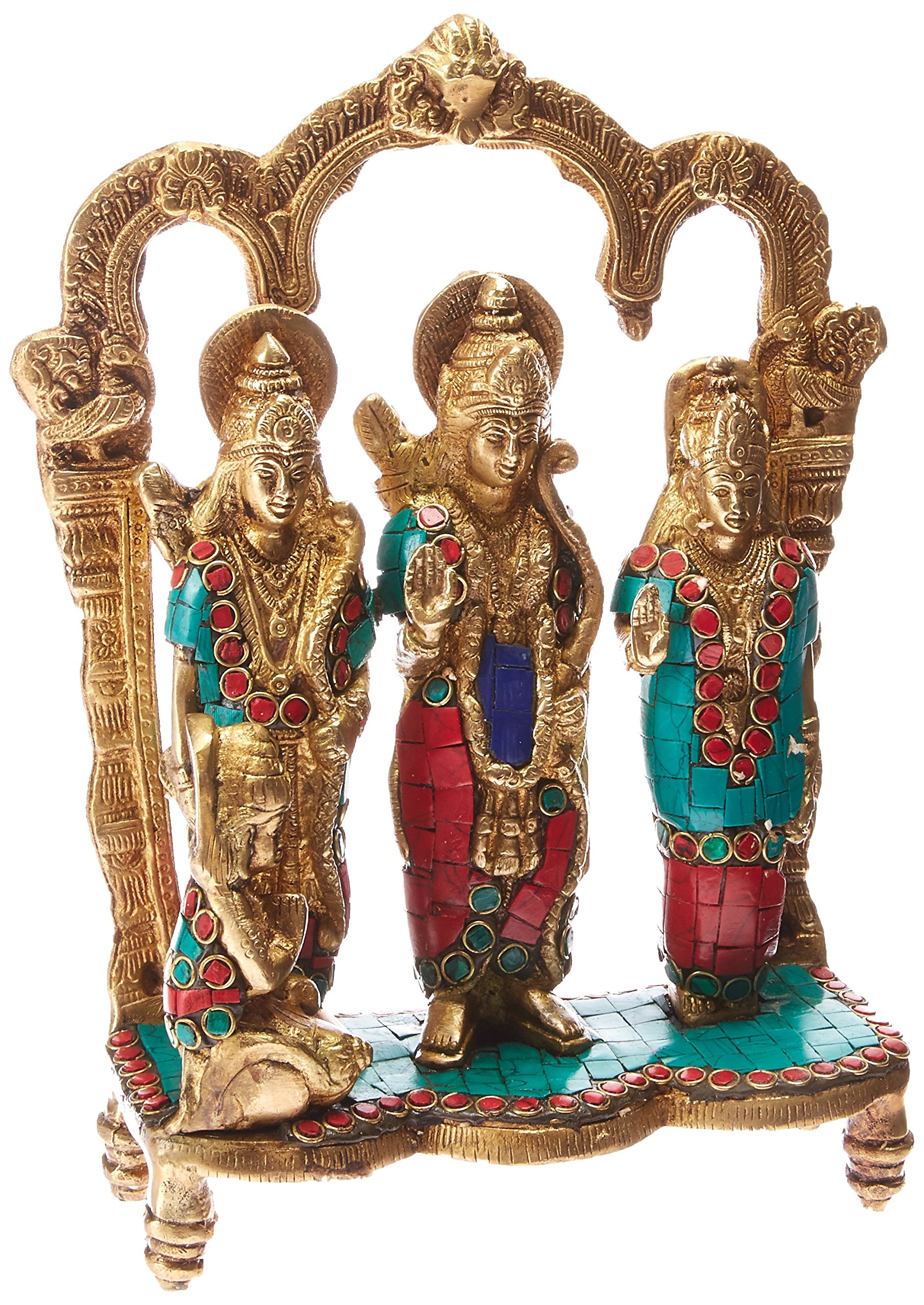 Buy AapnoCraft Brass Ram Darbar Sculpture Hindu God Rama(Ram) Family
