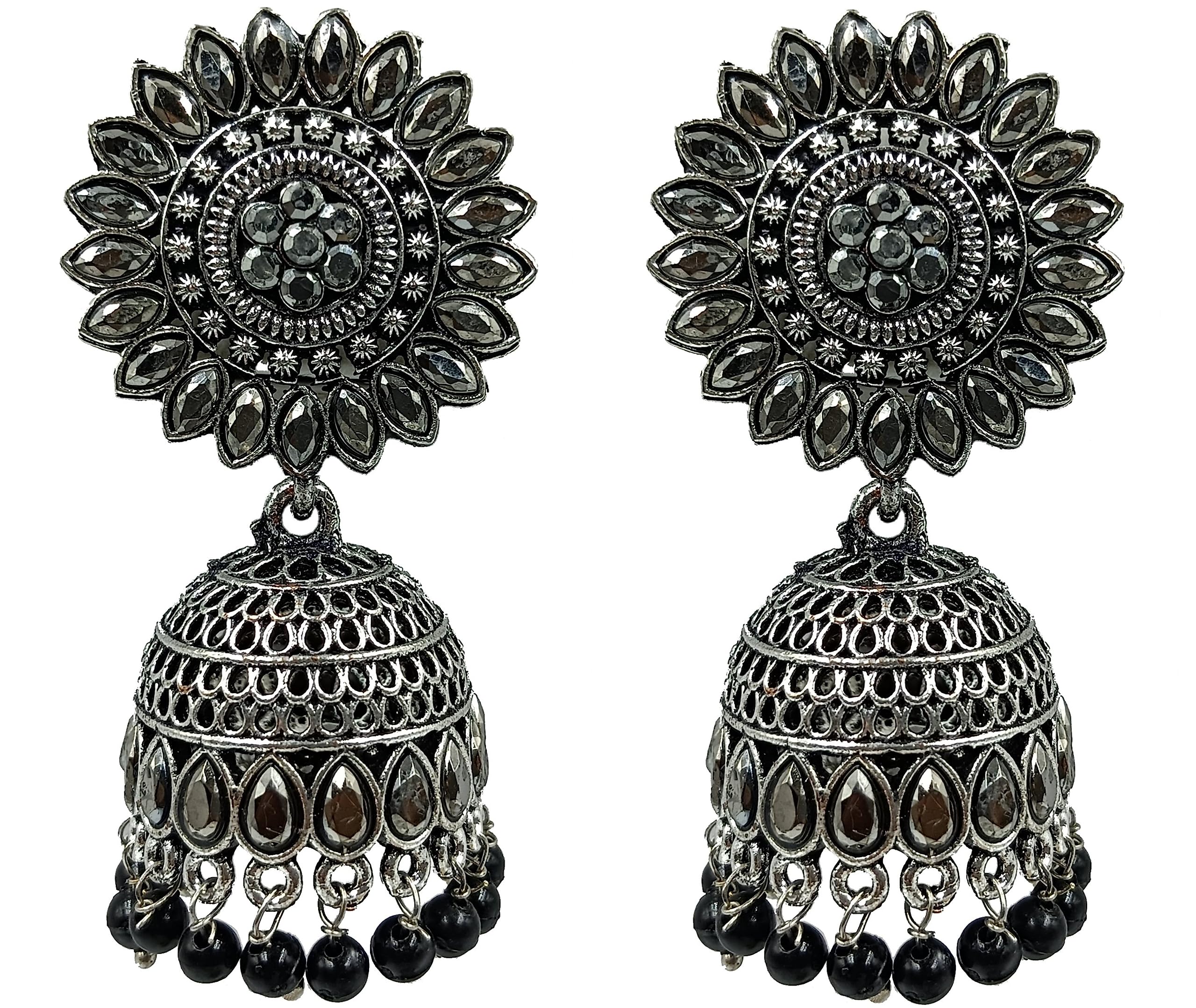 ®AMONROO Traditional Earrings | Stylish Jhumka Earrings Jhumka Wedding Black Jhumki Earrings set Jhumki Earrings Women and Girls | Premium Collection for Wedding,Party,Gift (Black) (B0C3ZWGL72) Amazon Price History, Amazon Price Tracker