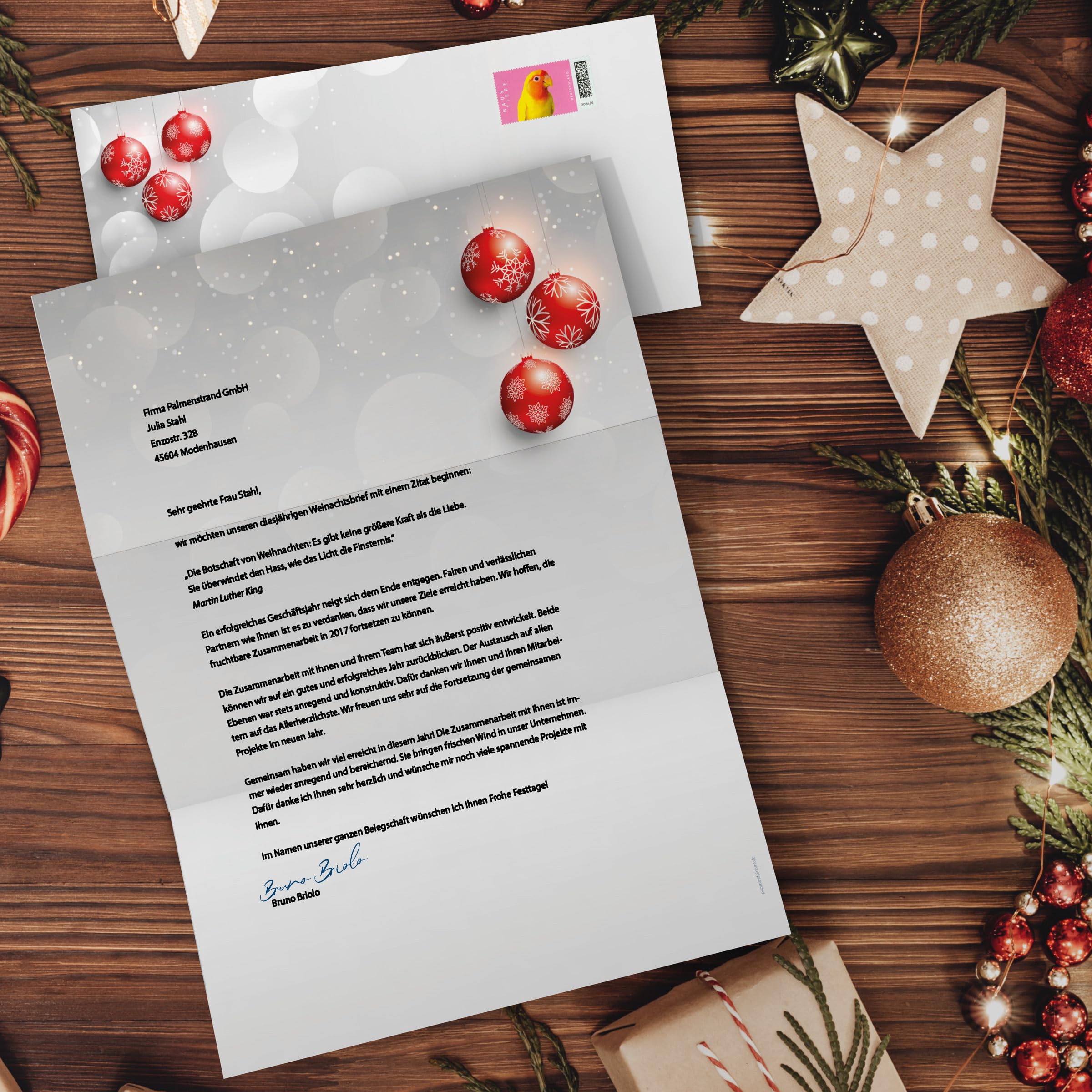 Crystal Ball, 100 fogli di Carta da lettere con motivo natalizio 100 G/MQ E 100 Buste