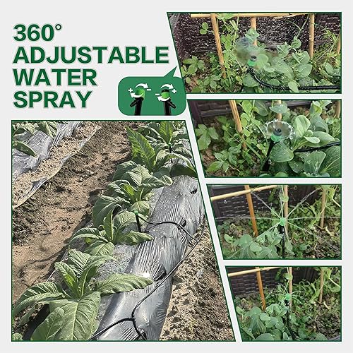 Miniatura 5 de Kit de sistema de riego por goteo de 120 pies, sistema de riego automático de bricolaje, juego de equipos de riego automático para césped de cama