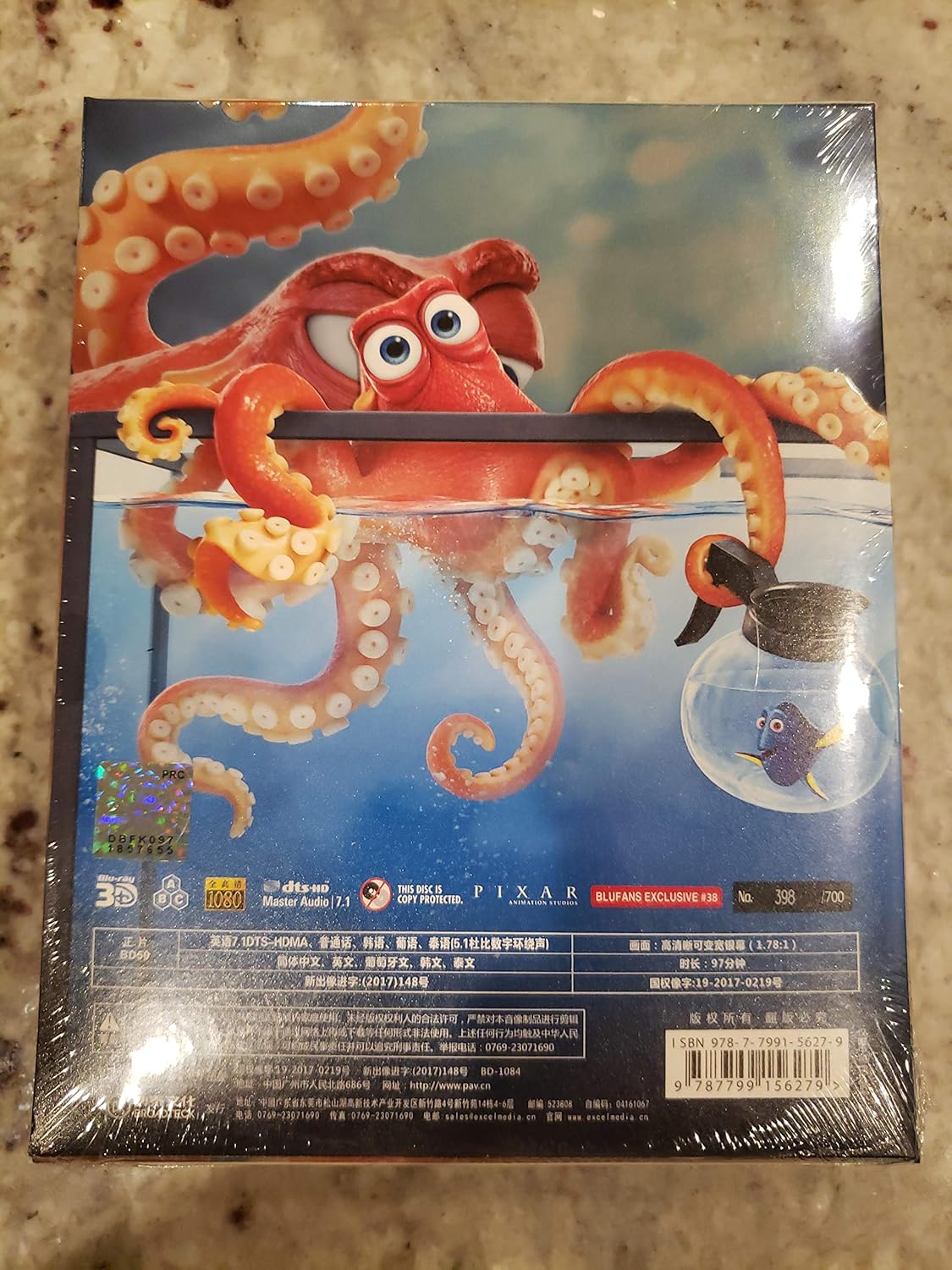 FINDING DORY Blu-ray 3D Steelbook [BLUFANS FULL SLIP Cover Region-Free Limited Edition]