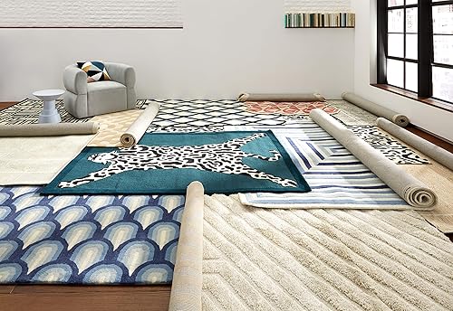 Miniatura 2 de Now House by Jonathan Adler Milan Collection - Alfombra de área, 7 pies 6 pulgadas x 9 pies 6 pulgadas, azul