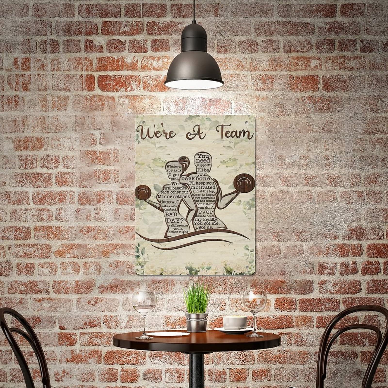 Targa In Metallo Retrò 'You And Me We Got This' – 20x30 Cm – Alluminio Vintage Per Parete - 2