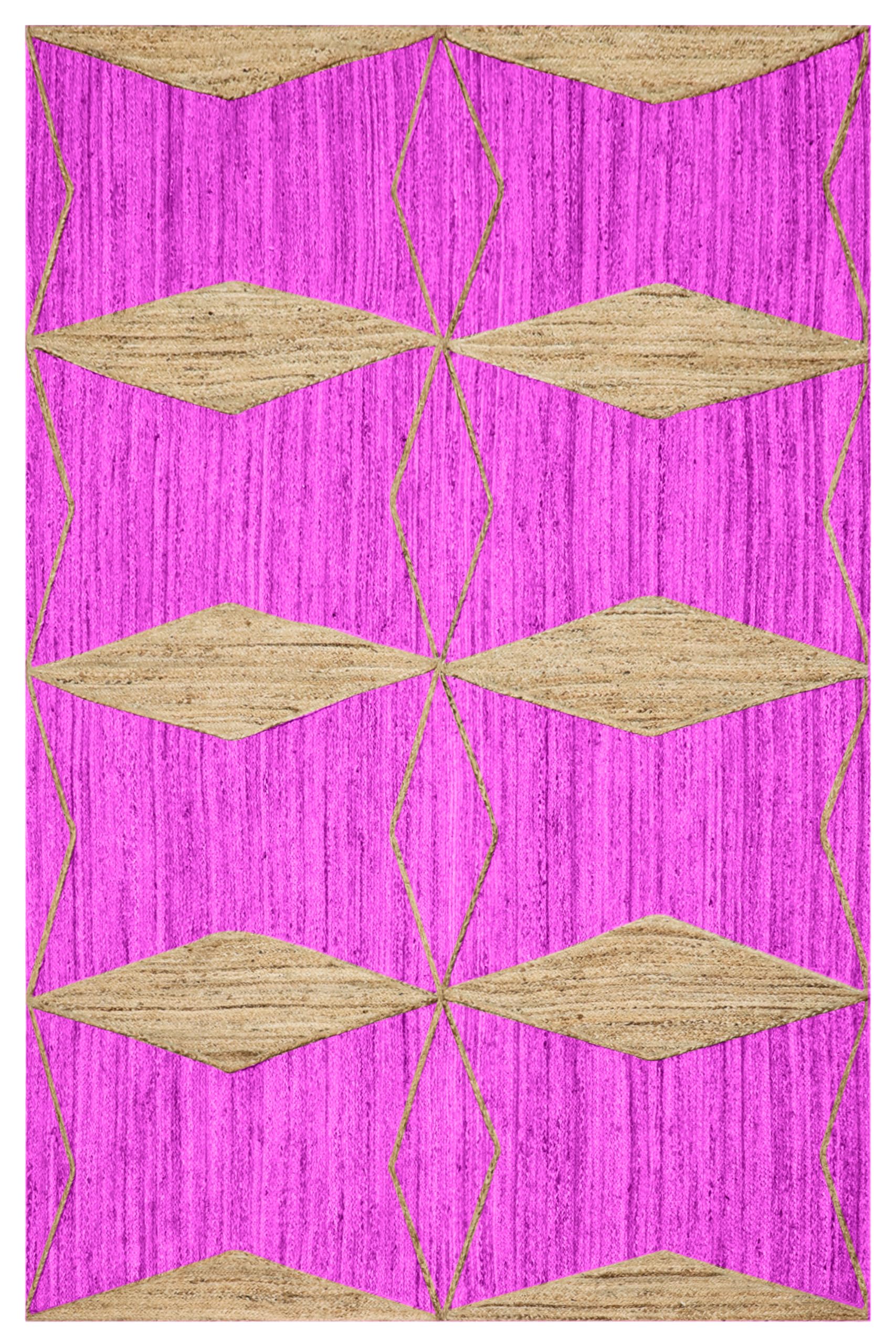 Tapis bohème en jute tissé main pour salon cuisine et buanderie