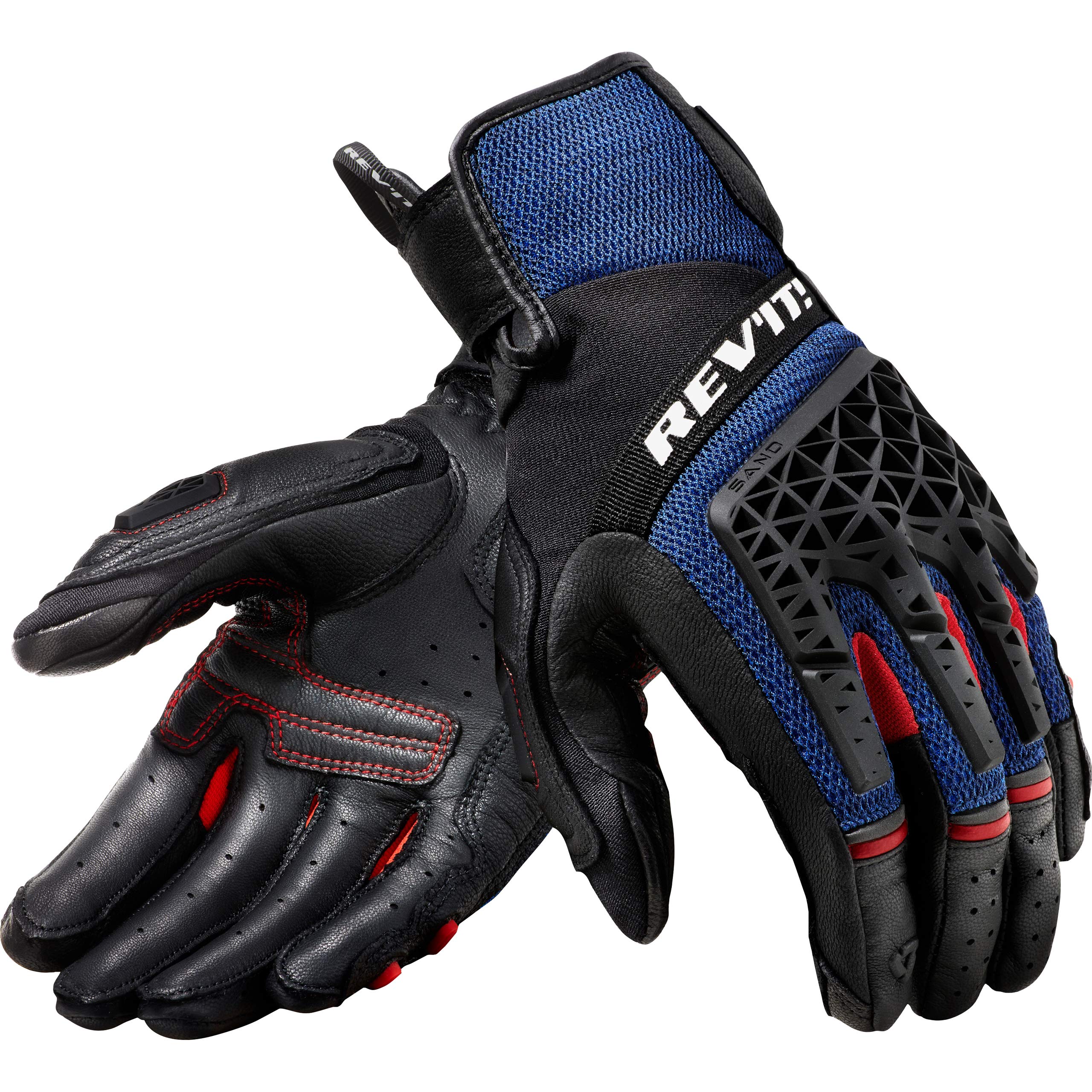 Revit Sand 4 Guanti da moto, nero/blu, S