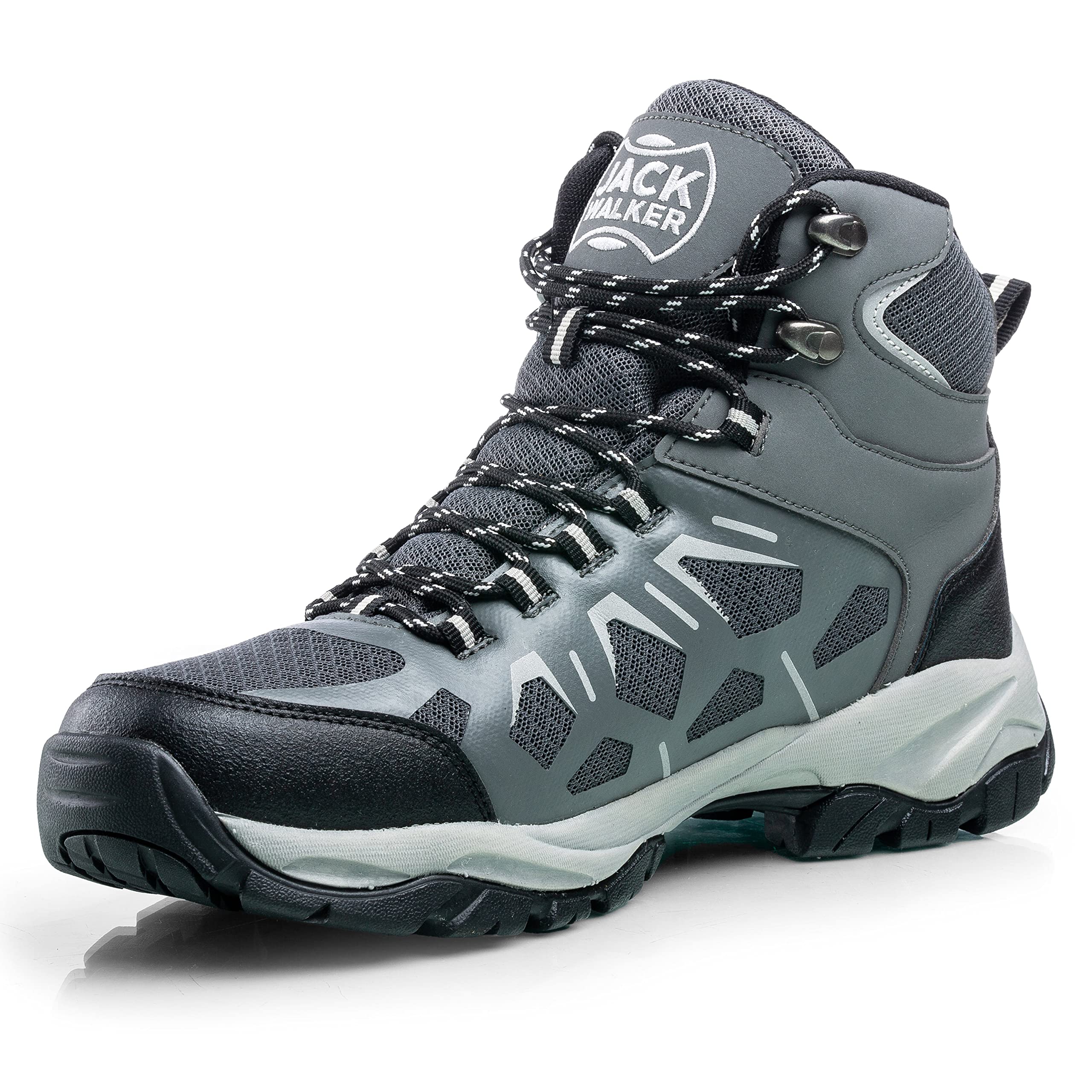 Jack Walker Scarponcini Trekking Uomo | Impermeabili E Antiscivolo, Pelle Vera, Leggeri, Suola Garantita 6 Mesi, Verde JW1985 - 3