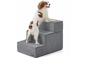 Lesure Dog Steps | Bedside Pet Stairs for Large or Small Dogs...