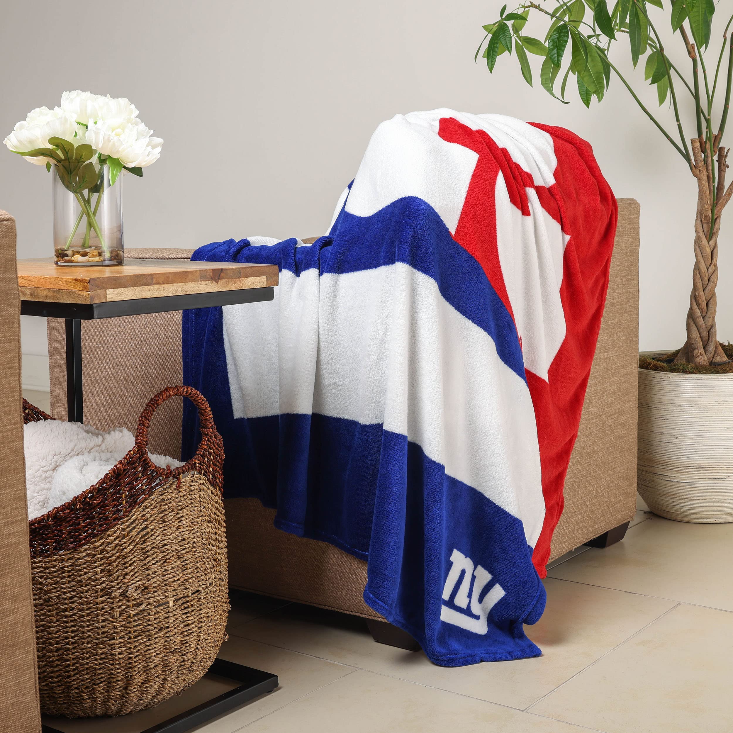 FOCO NFL Couverture avec Logo de l'équipe Couvre-lit Football américain Toutes Les équipes