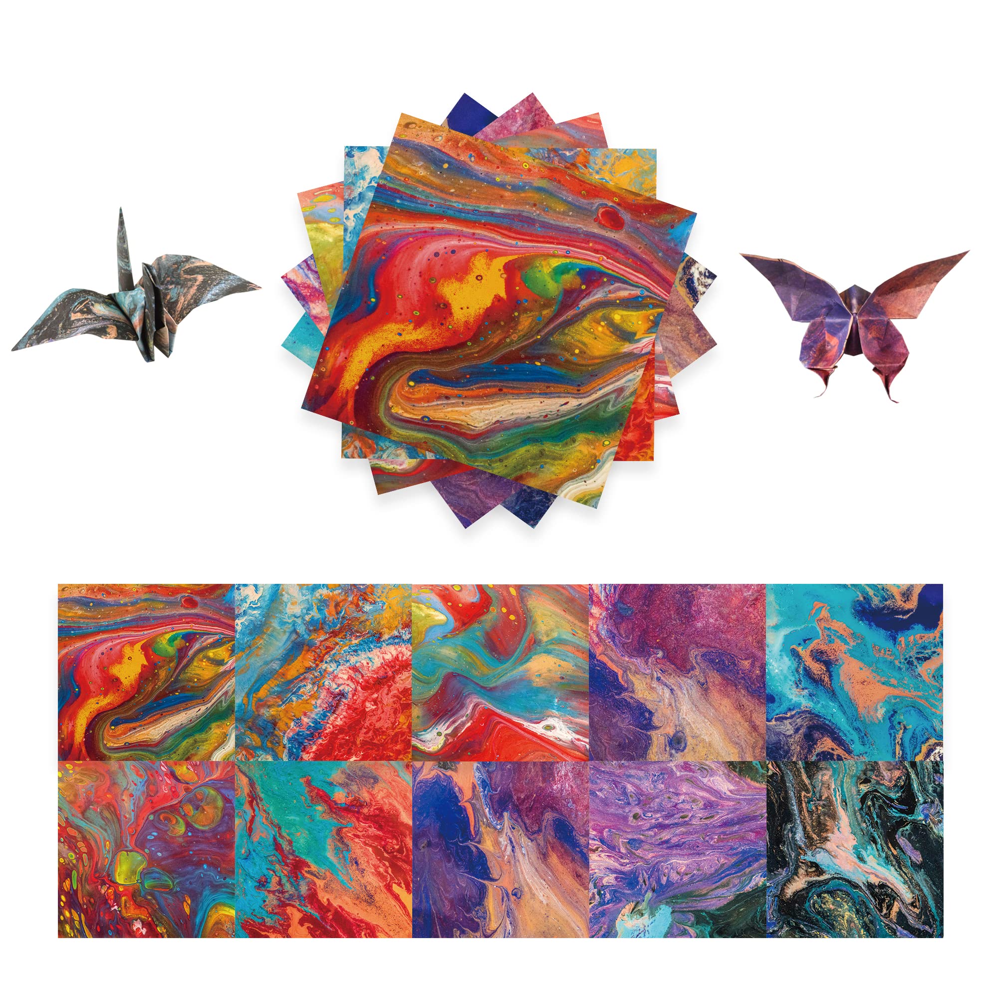 Snapklik.com : Origami Paper Kit 50 Sheets 6 Inch Square Double Sided ...