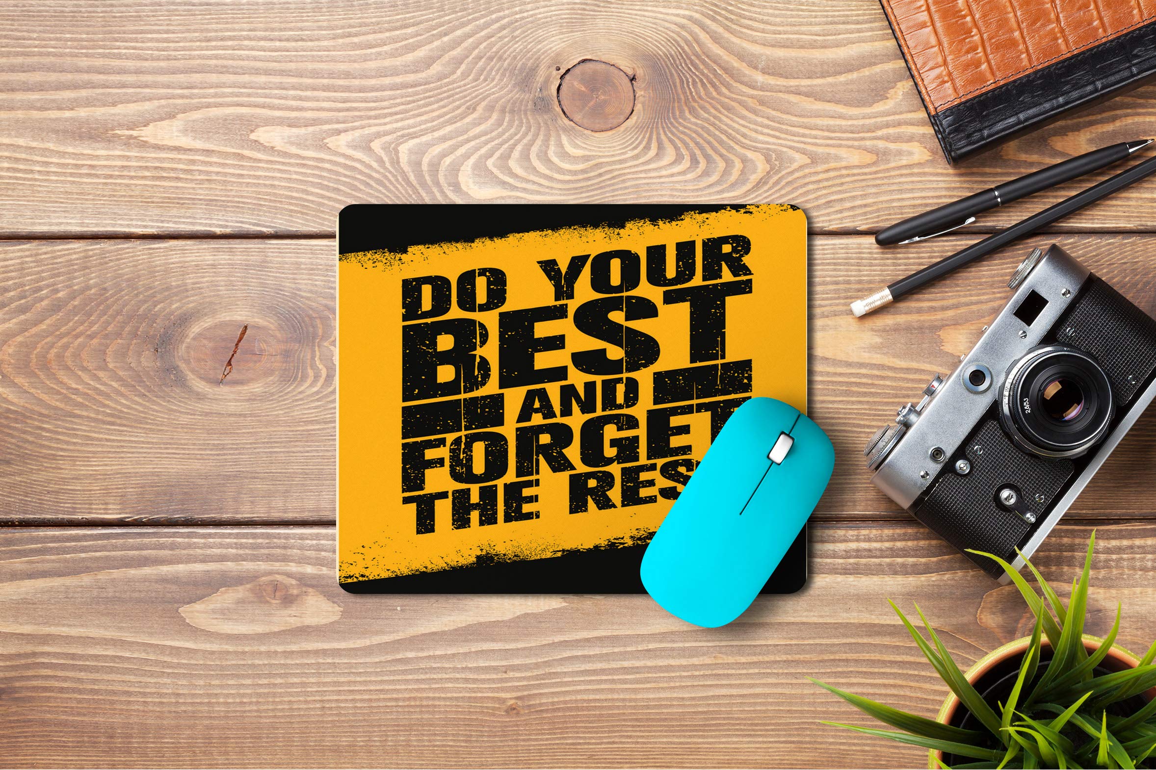 5 Ace mdo Your Best and forgesd Printed Designer Premium Rubber Base Mouse pad for Laptop|Dekstop-7x8.5 Inches