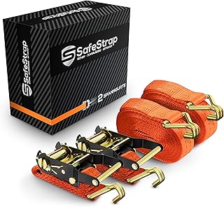 SafeStrap Spanngurte mit Haken - Extrem robuste Zurrgurte nach EN 12195-2 - 6m Lange Ratschengurte mit 2000kg Kapazität [2...