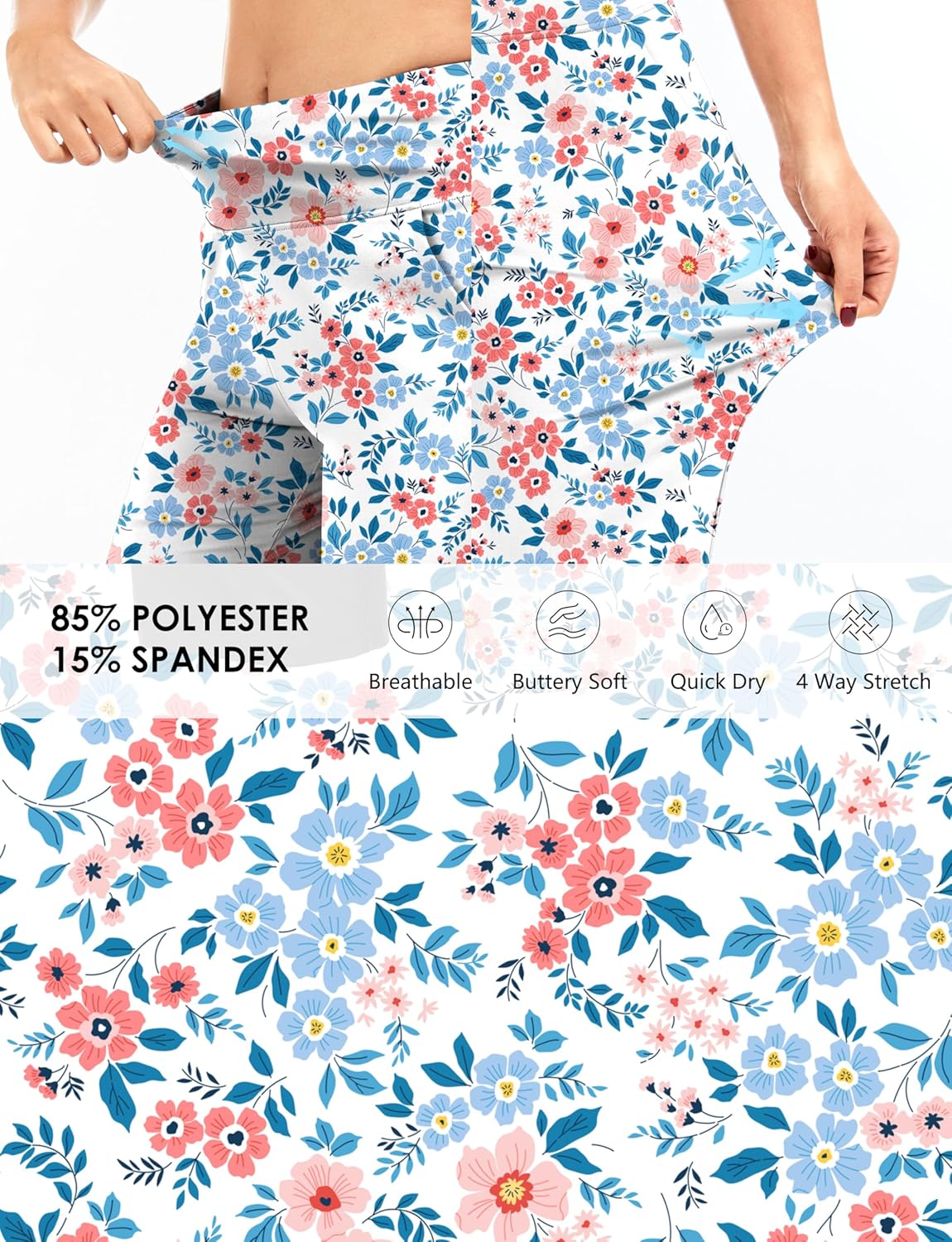 Blouty Women's 12" Bermuda Long Shorts Knee Length with Pockets High Waisted Stretch Shorts for Women Summer Walking