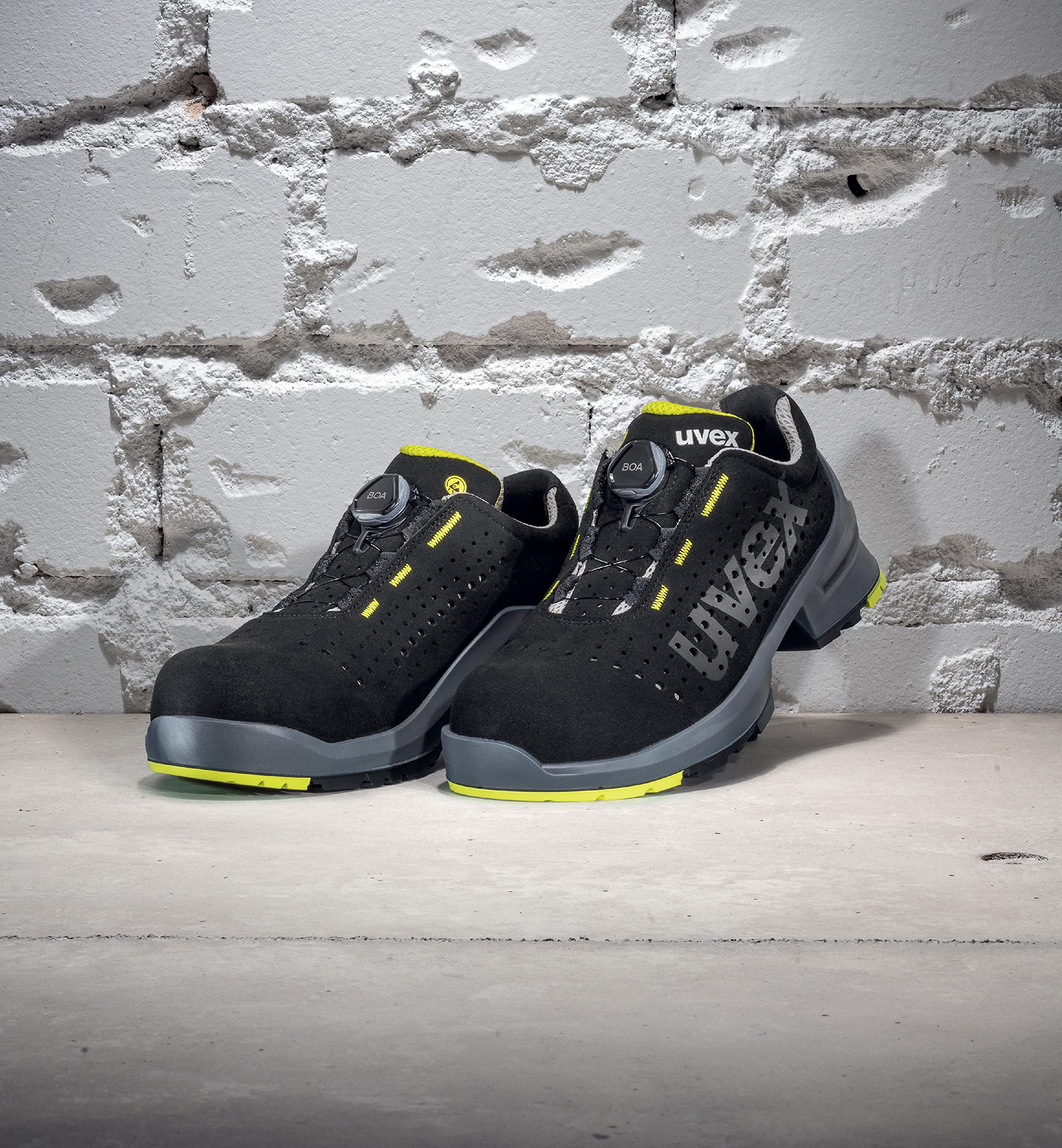 Uvex Low Shoe 65658 Boa S1 Size Pu W11 Scarpe Antinfortunistiche Uomo Lime Nero EU