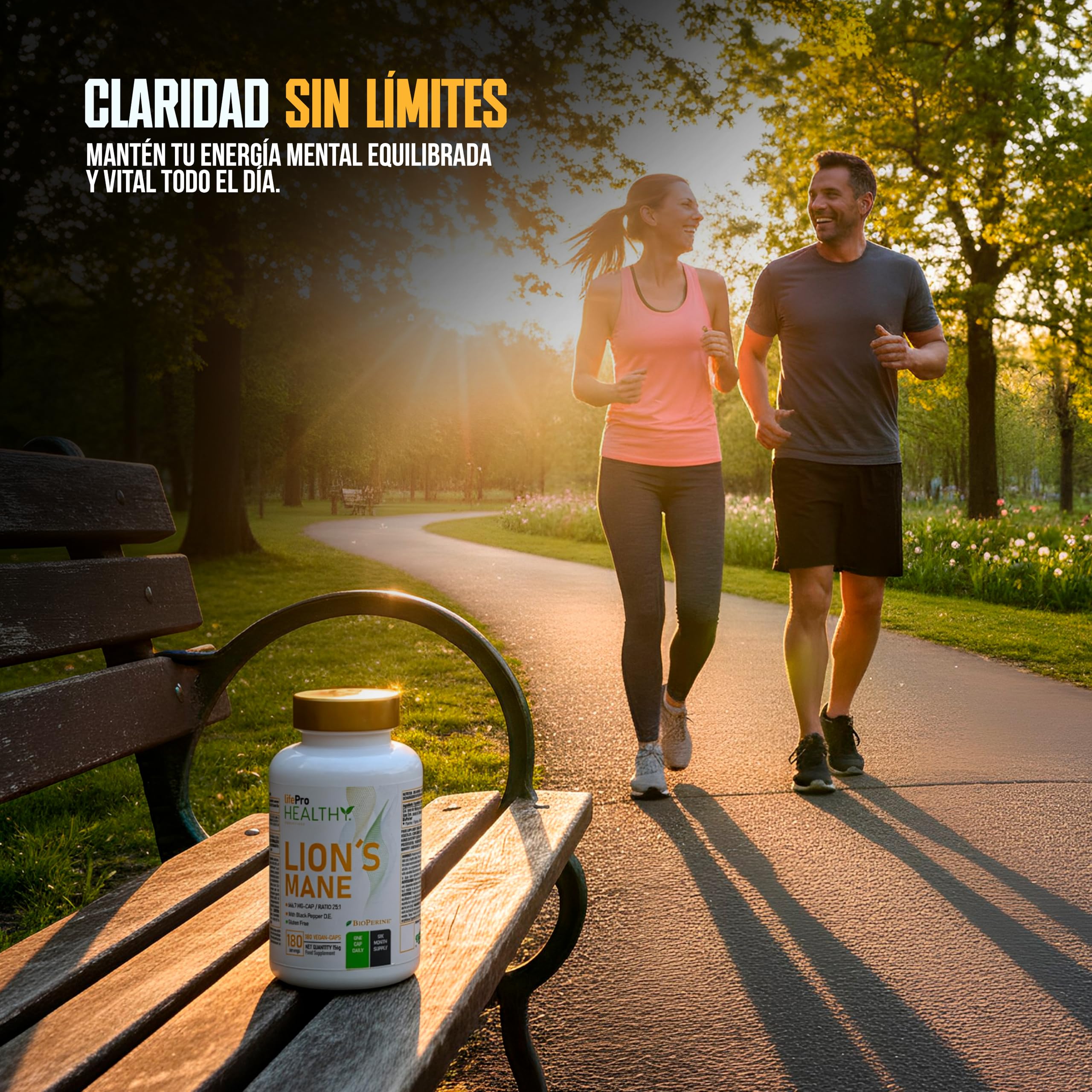 Life Pro Lions Mane capsules o Melena de Leon capsulas superlativa Alta Potencia 16,000mg – Extracto 25:1 Ultra-con BioPerine® – Alto Polisacáridos y Beta-Glucanos – 6 Meses – Nootropico, inmunidad.