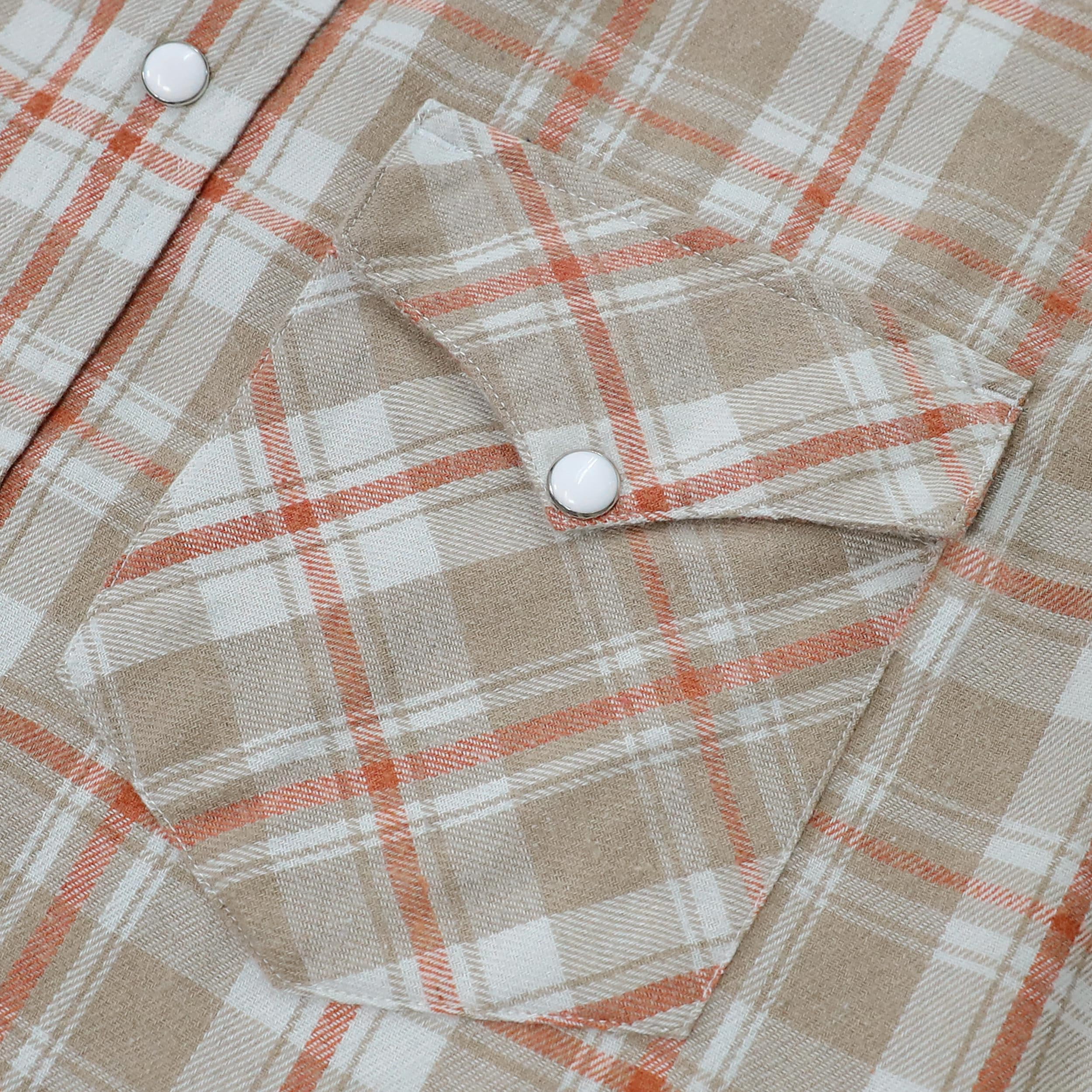 Dubinik® Camicia Flanella Uomo Invernale Camicia Uomo Flanella Cotone Western Cowboy con Bottone Automatico Vintage Quadri