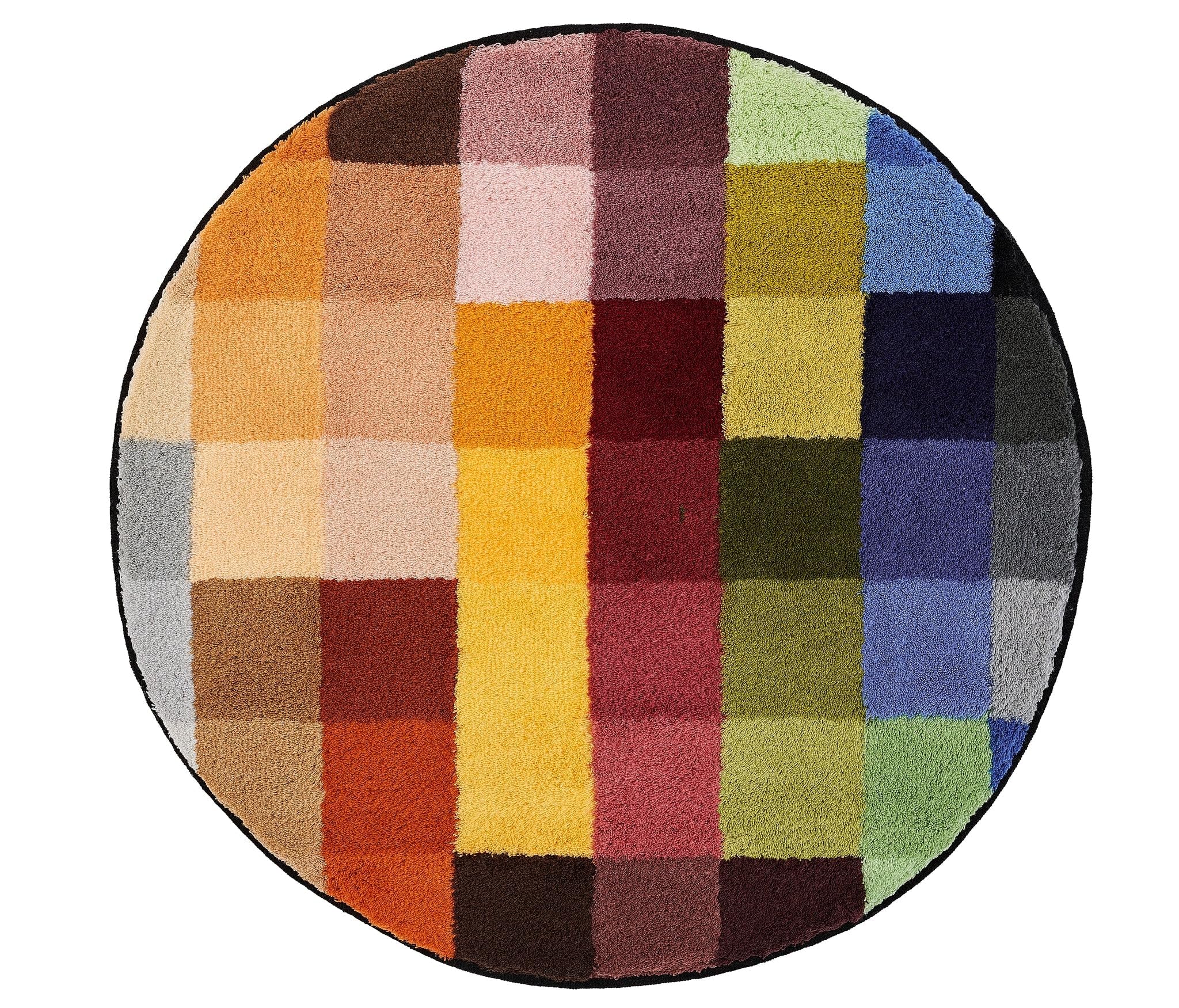 Kleine Wolke Tappetino Da Bagno Cubetto - Morbido In Poliacrilico, Quadrotte Colorate, 90x90 Cm, Lavabile E Certificato Öko-Tex