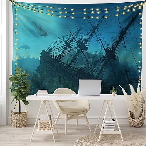 Miniatura 119 de Ambesonne Tapiz gótico, patio con hiedra encantada en la puerta antigua al bosque, colgante de pared ancho para dormitorio, sala de estar, 2-Verde