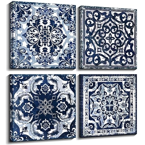 Bedroom Decor Canvas Wall Art Flower Pattern Prints Bathroom Abstract