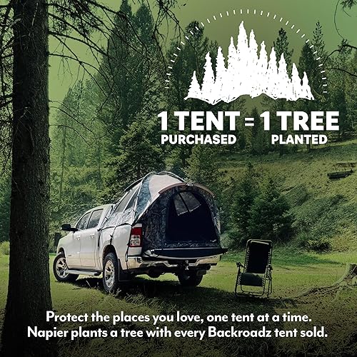 Miniatura 5 de Napier Backroadz - Cama de camión con revestimiento de material impermeable, cómoda y espaciosa tienda de campaña para 2 personas, cama larga de