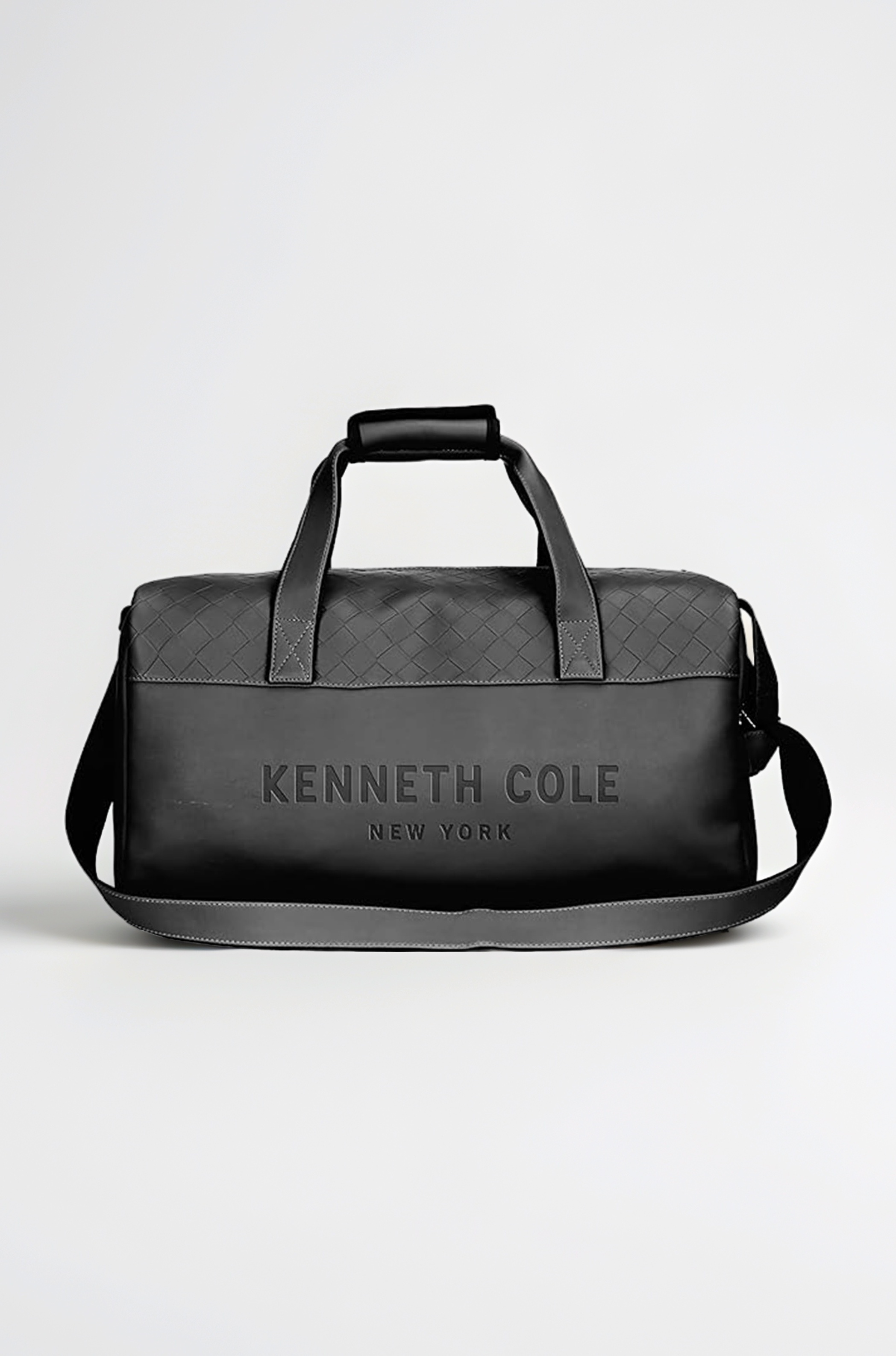 Faux Leather Duffle Bag for Travel|Compact and Comfortable for Travelling|Suitable for Men's and Women's|Cabin Luggage Bag, 52 x 24 x 28 Centimeters, Black