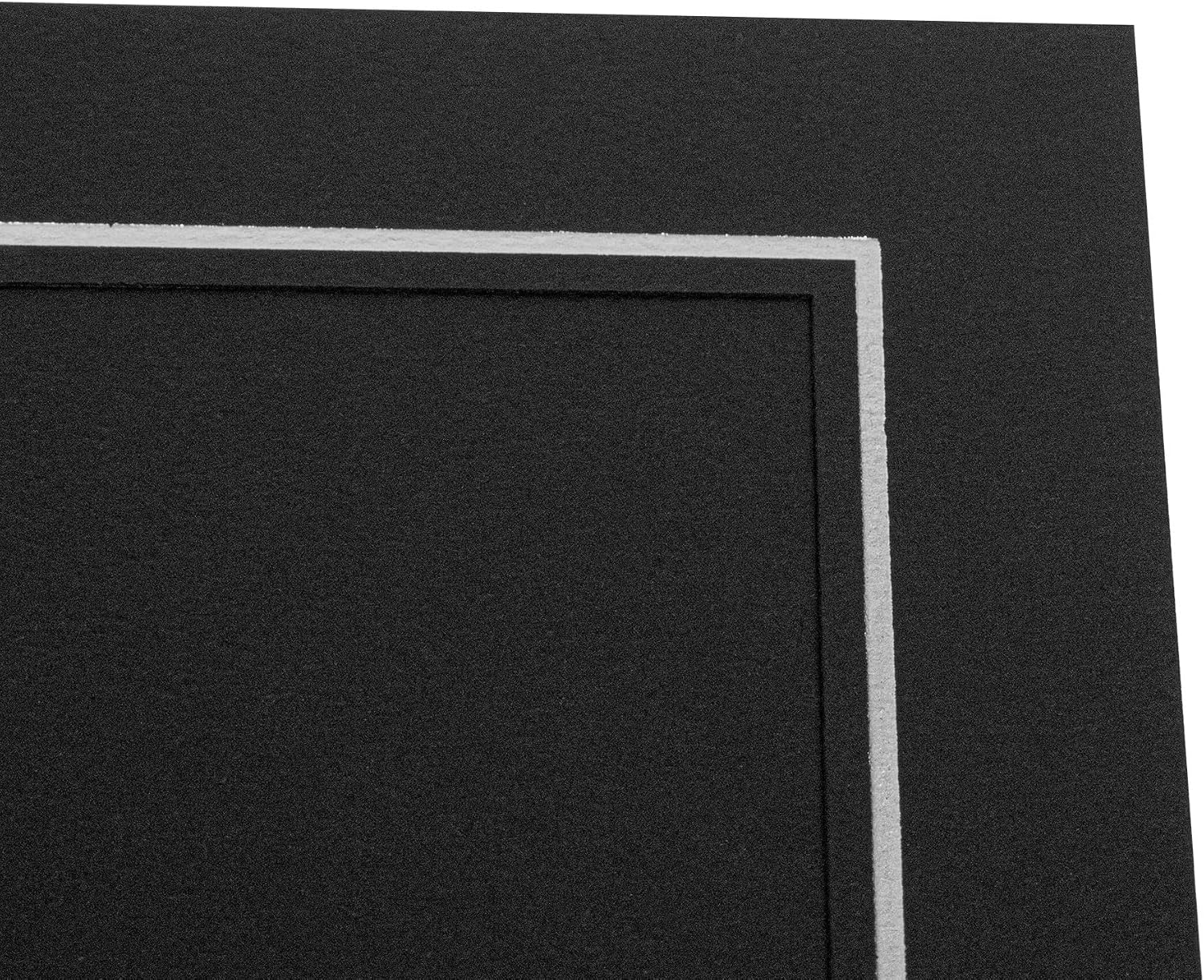 Golden State Art, Pack Of 25, 5X7 Paper Picture Frames With Easel, Photo Frame Cards, Diy Cardboard (Black Silver Lining)