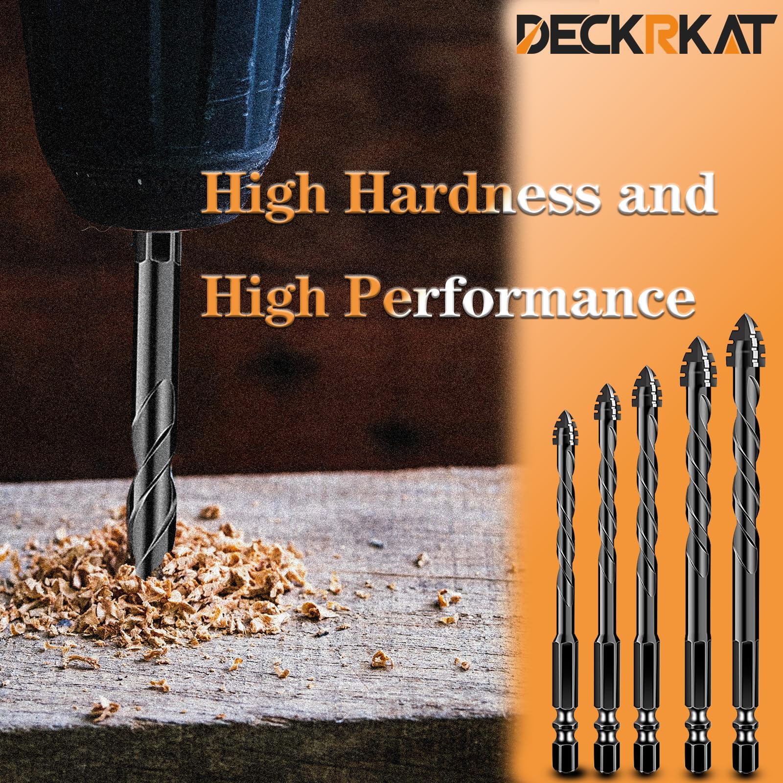 DECKRKAT Masonry Drill Bit Set - 10 Piece -7