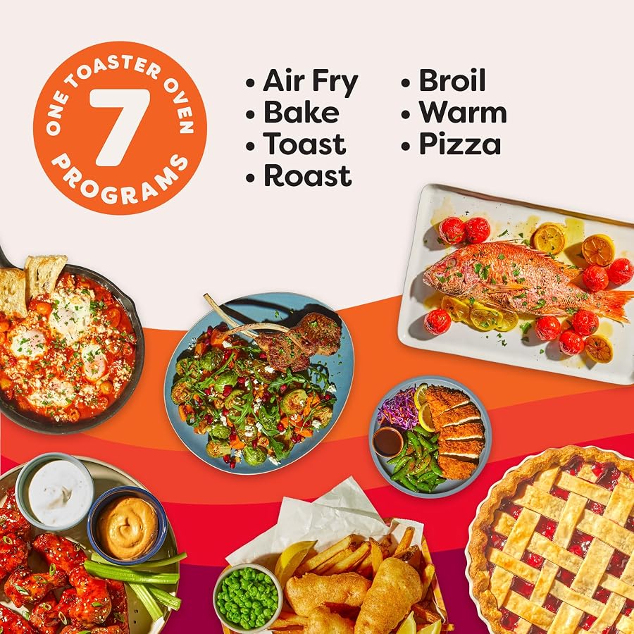 Instant Pot No Preheat Required* 4-Slice Air Fryer Toaster Oven with InstantHeat Technology, 7-in-1, Air Fry, Bake, Toast, Roast, Broil, Warm, and Make Pizza, image 4