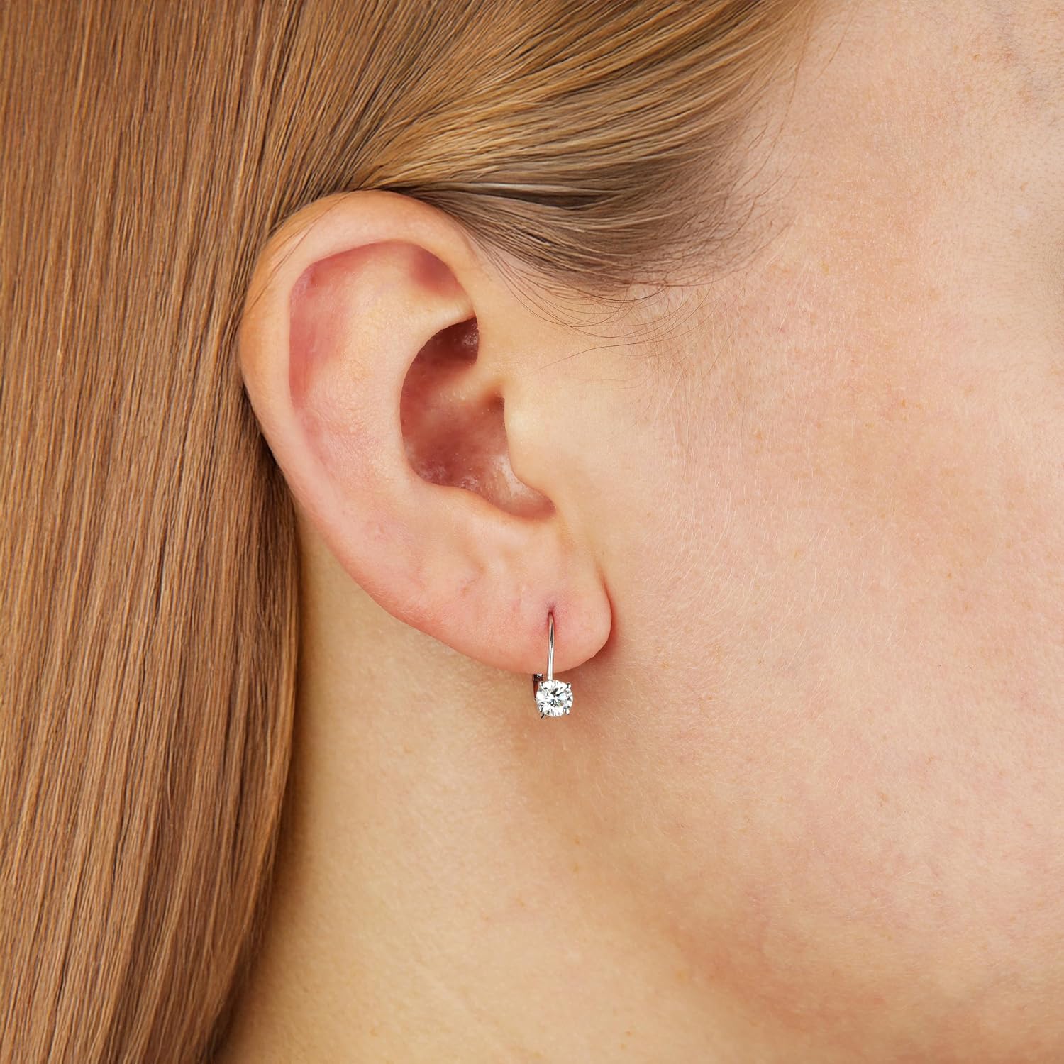 1/4 to 1 Carat Lab Grown Diamond Dangle Earrings for Women in 14k White Gold (G-H, VS2-SI1, cttw) Lever Back by Lavari Jewelers