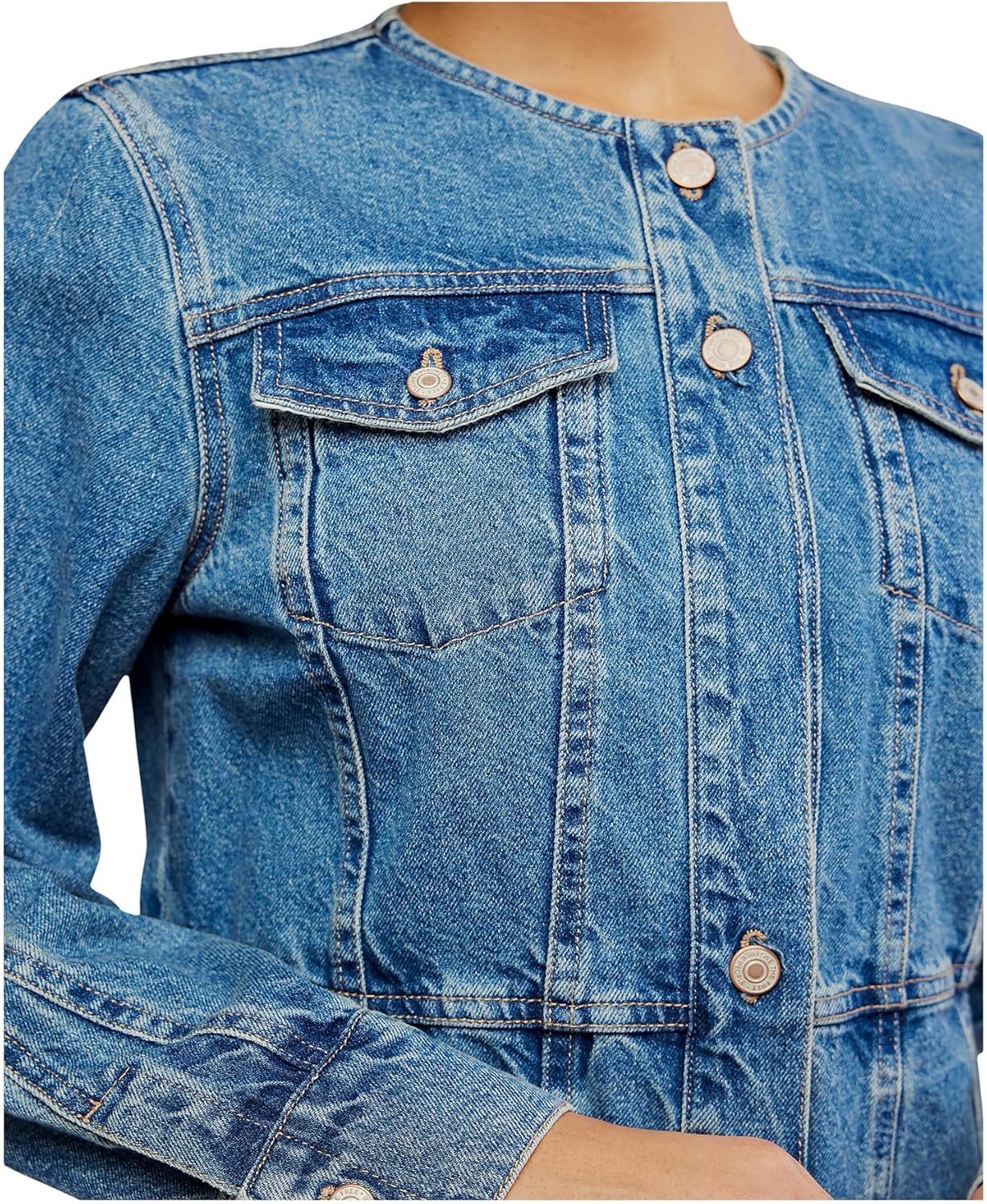 Free People womens Lula Denim Jacket - Image 4