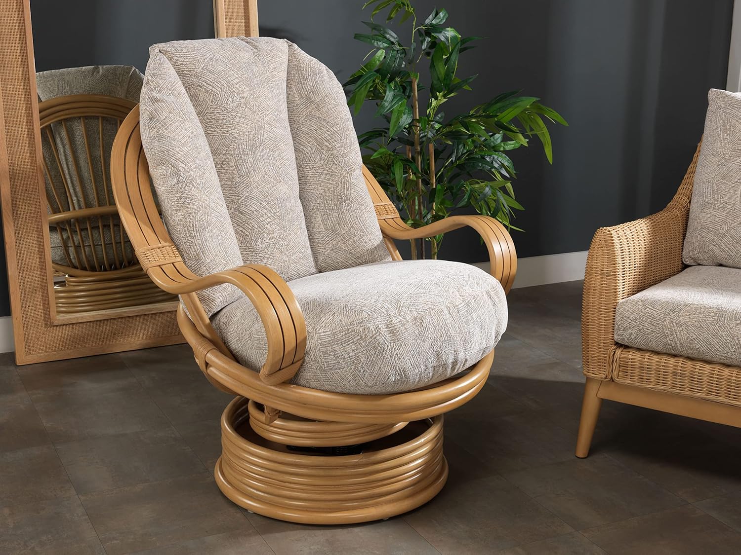 Desser Swivel Rocking Chair – Assembled Rattan Conservatory Furniture ...