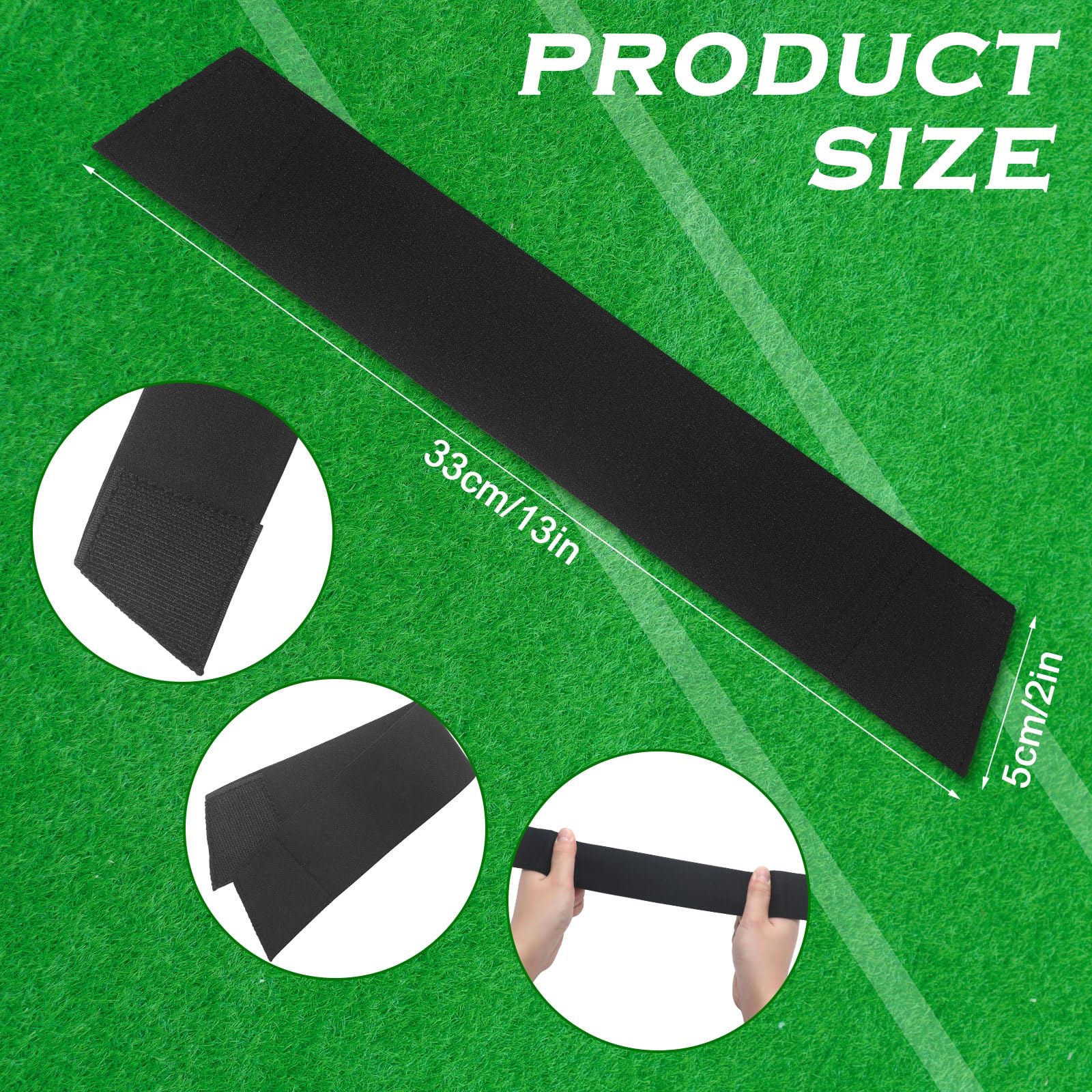 Silipull 3 Pcs Guard Strap for Wrist Elbow and Leg Guards Adjustable Black