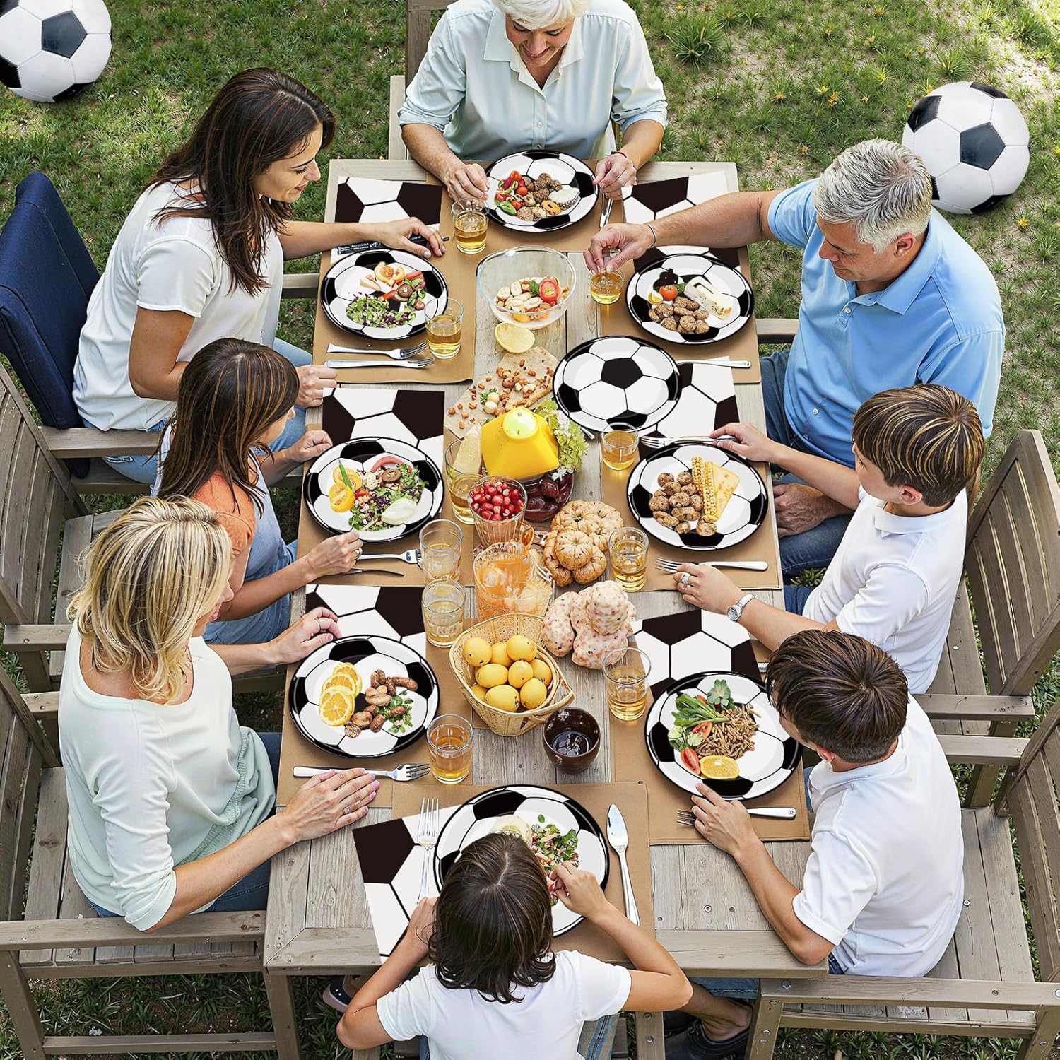 40Pcs Soccer Plates and Napkins Party Supplies - Soccer Birthday Party Decorations Tableware Set, Disposable Paper Dinner Plates Napkins for Sport Themed Soccers Parties Table Decor Favors, Serves 20 - Image 6