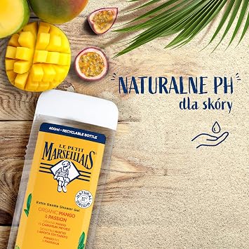 LE PETIT MARSEILLAIS, Lpm Organic Mango And Passion Fruit 400ml Shower Gel, White And Yellow