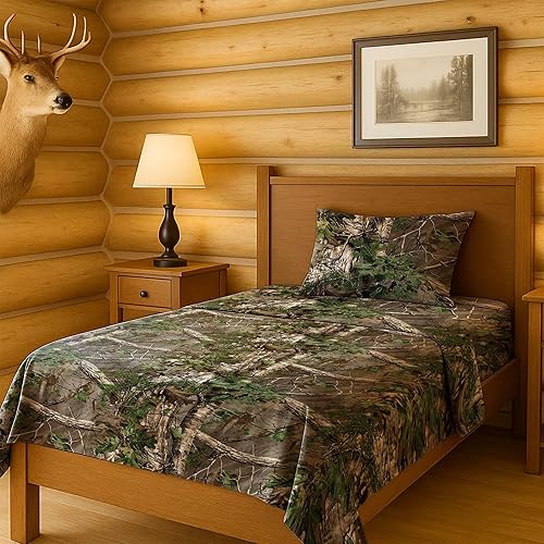 Miniatura 10 de Northwest Realtree - Juego de sábanas de 4 piezas, tamaño Queen, Realtree Edge
