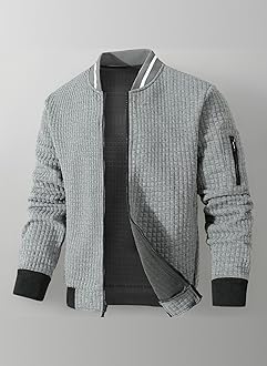 – Mens Lightweight Jacket Casual Bomber Jacket Varsity Coat