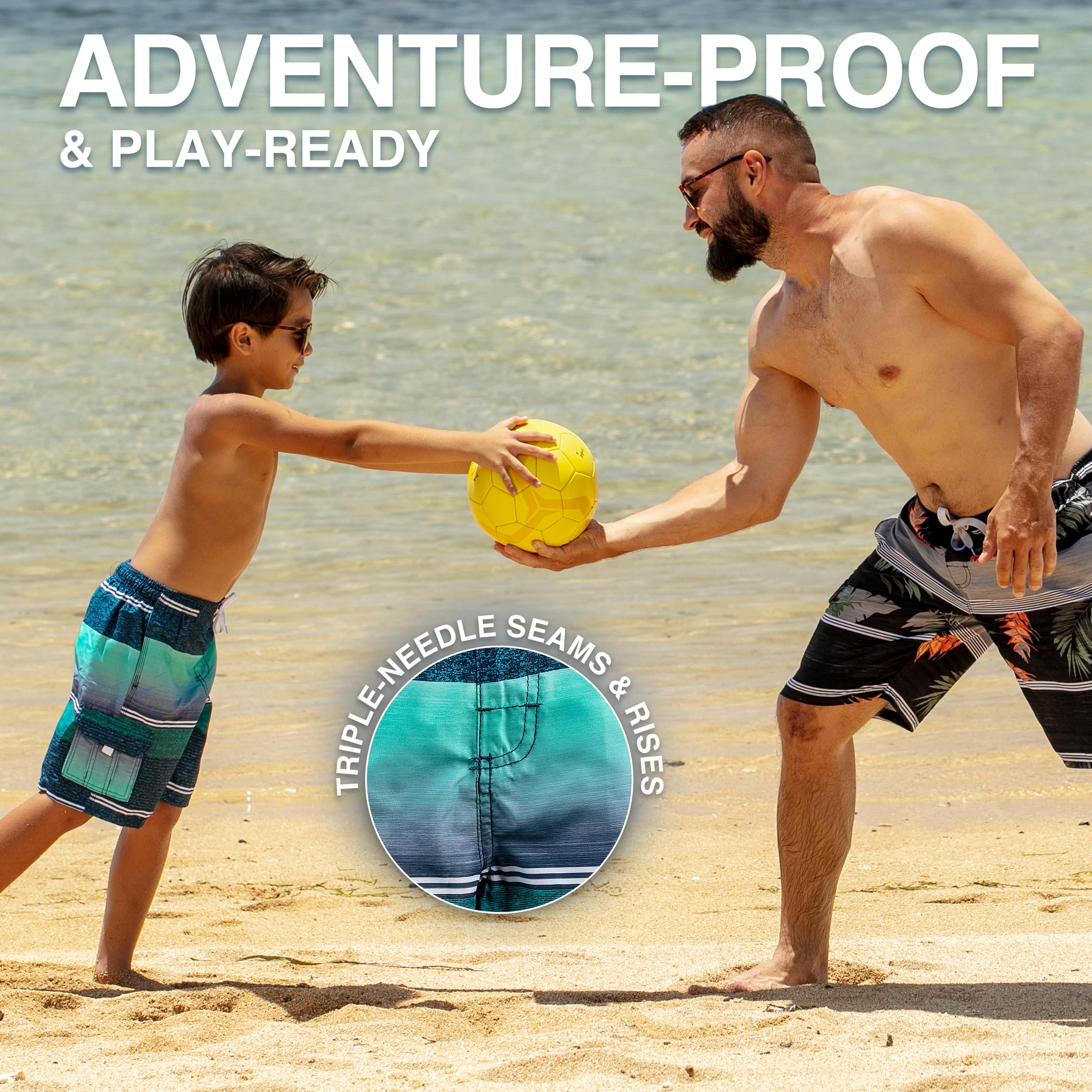 Kanu Surf Boys' Yolo Quick Dry Beach Swim Trunk